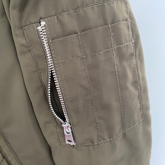 EUC Zara Olive Green Bomber Jacket - Picture 9 of 9